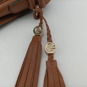 Pre-owned Gucci Marrakech Messenger Brown leather 257024 shoulderbag | stylenewstar