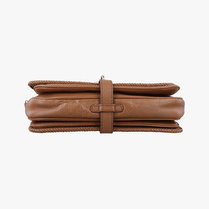 Pre-owned Gucci Marrakech Messenger Brown leather 257024 shoulderbag | stylenewstar