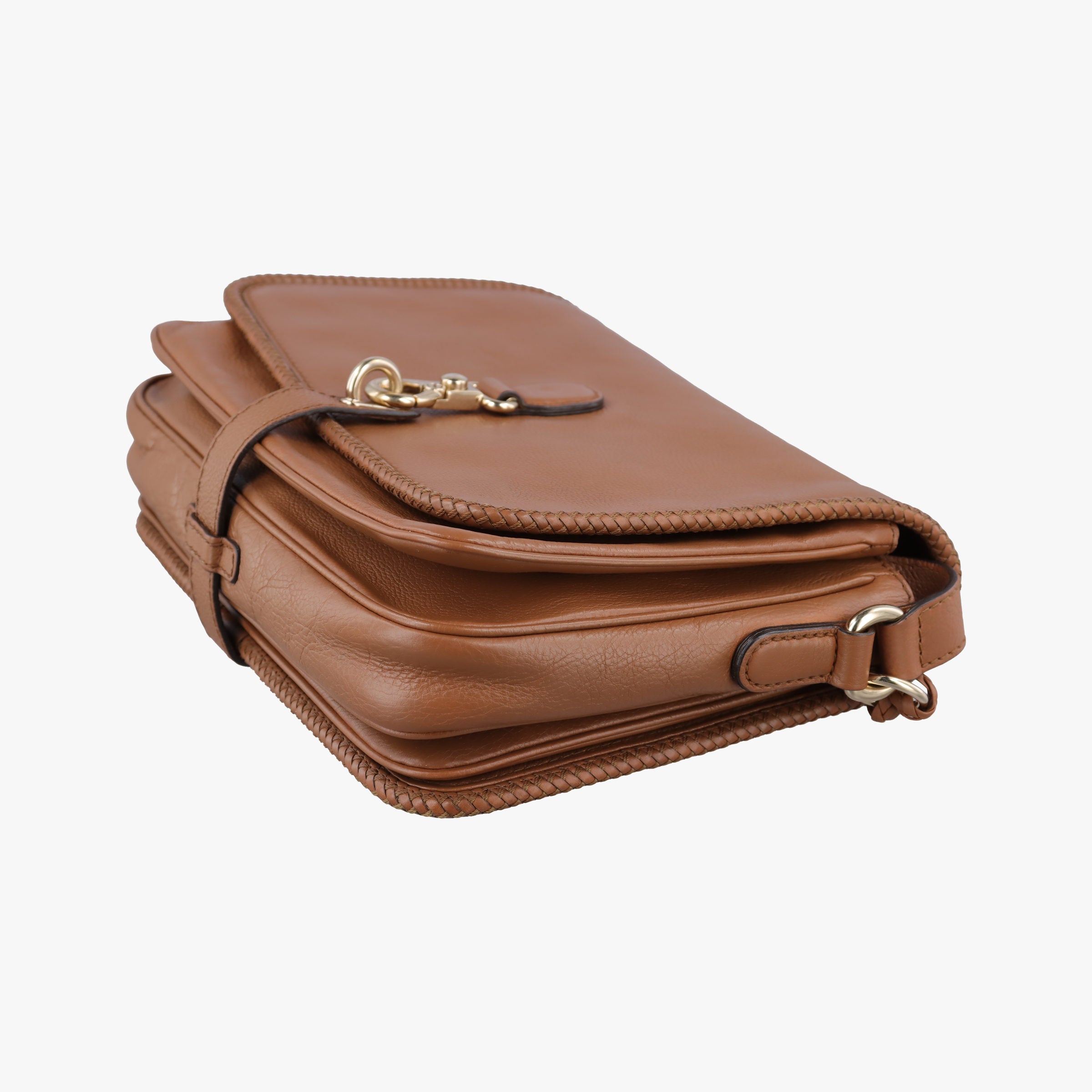 Pre-owned Gucci Marrakech Messenger Brown leather 257024 shoulderbag | stylenewstar