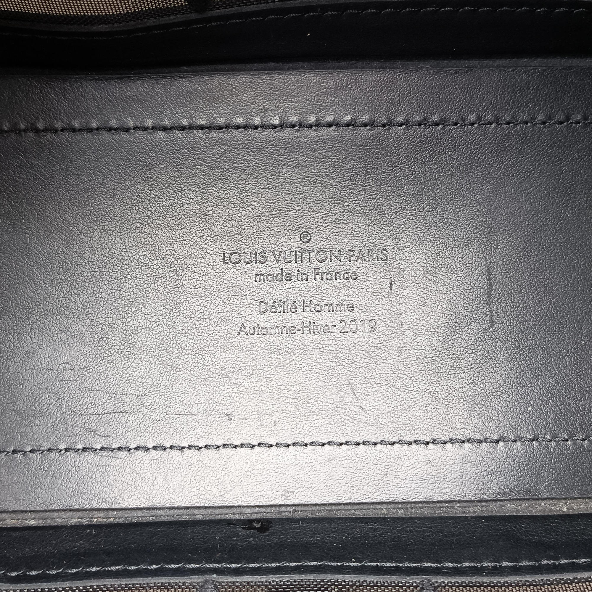 Pre-owned Louis Vuitton SOFT TRUNK Noir MONOGRAM MESH×calf leather M53964 shoulderbag | stylenewstar