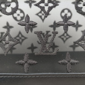 Pre-owned Louis Vuitton SOFT TRUNK Noir MONOGRAM MESH×calf leather M53964 shoulderbag | stylenewstar
