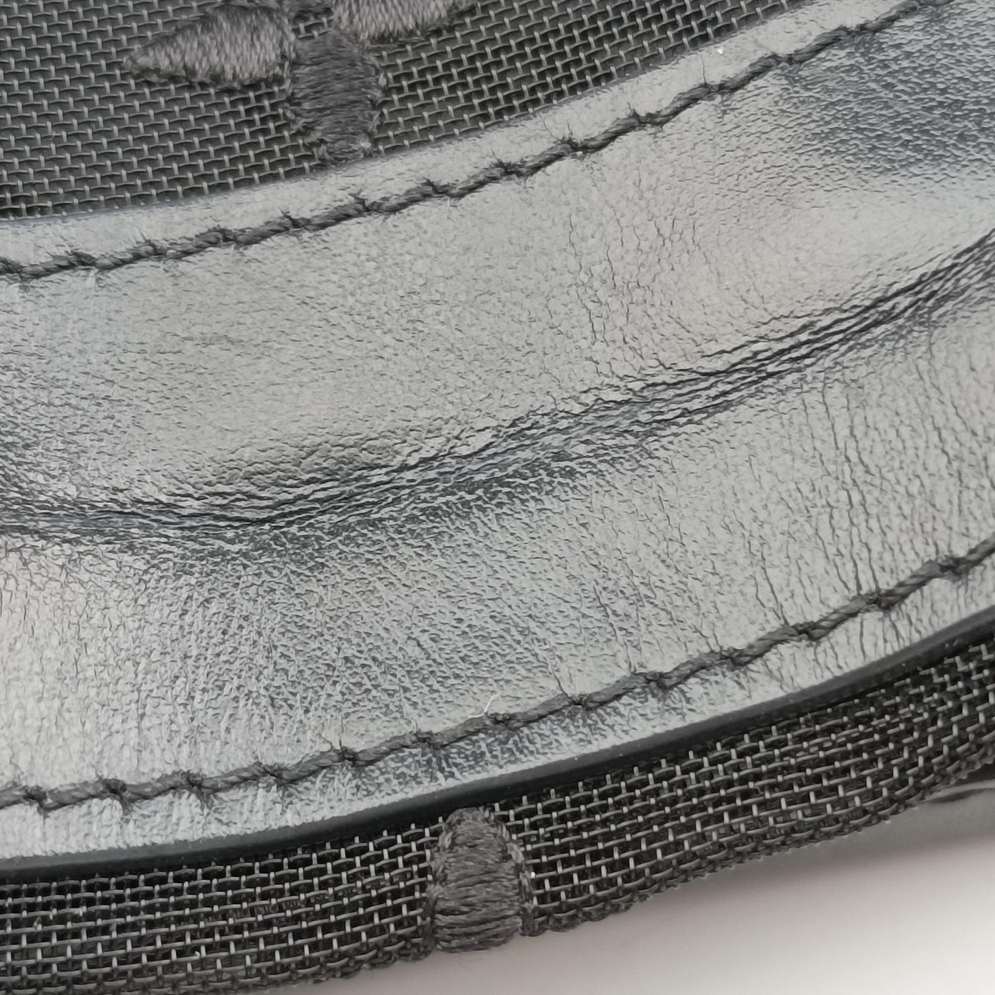 Pre-owned Louis Vuitton SOFT TRUNK Noir MONOGRAM MESH×calf leather M53964 shoulderbag | stylenewstar