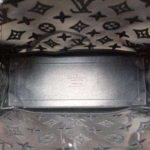 Pre-owned Louis Vuitton SOFT TRUNK Noir MONOGRAM MESH×calf leather M53964 shoulderbag | stylenewstar
