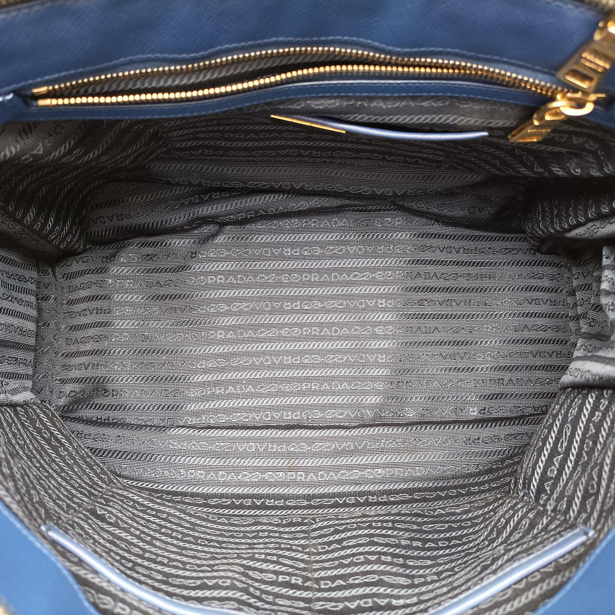 Secondhand Prada Galleria Blue SAFFIANO Leather BN1786 handbag | stylenewstar