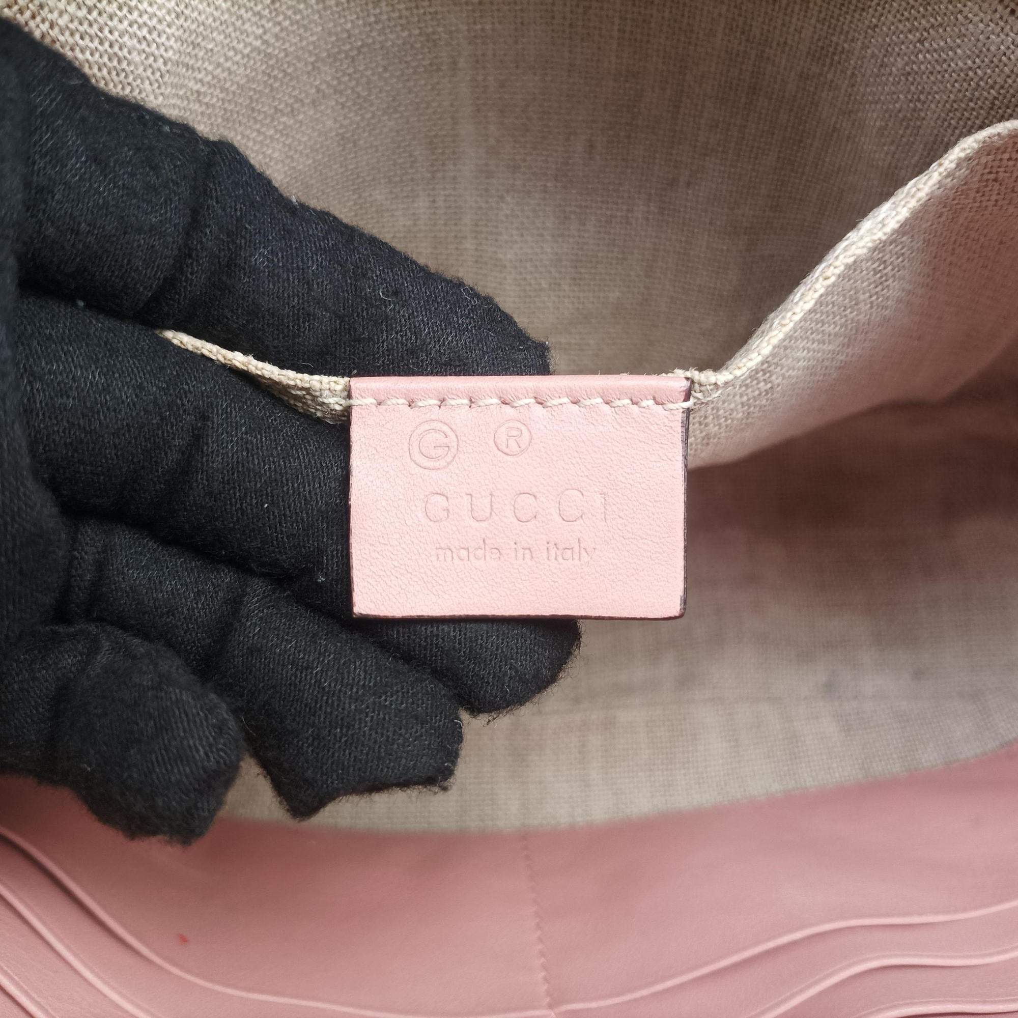 Pre-owned Gucci Bree Microguccissima Pink Leather 449413 shoulderbag | stylenewstar