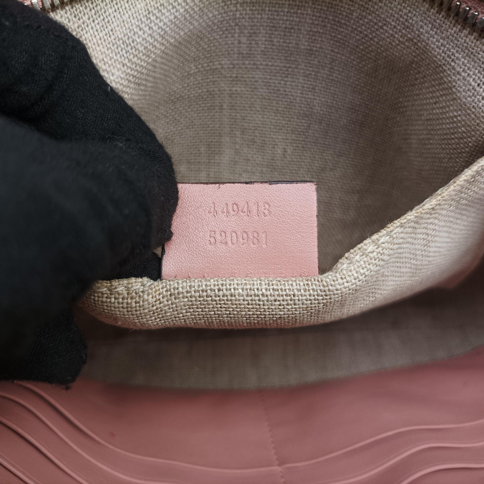 Pre-owned Gucci Bree Microguccissima Pink Leather 449413 shoulderbag | stylenewstar