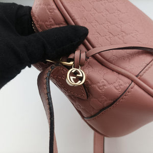 Pre-owned Gucci Bree Microguccissima Pink Leather 449413 shoulderbag | stylenewstar