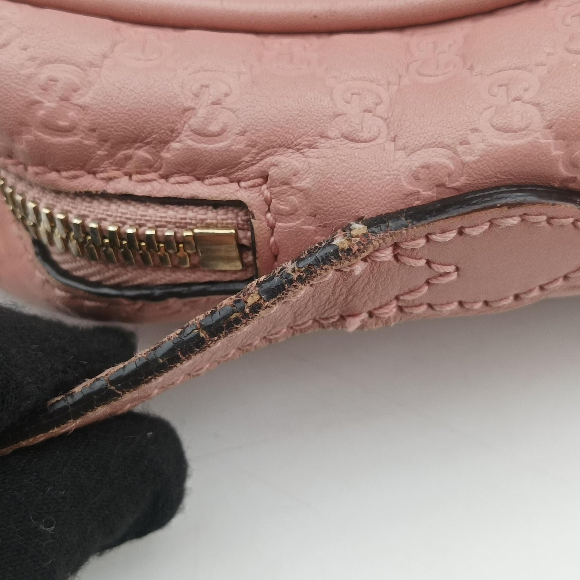 Pre-owned Gucci Bree Microguccissima Pink Leather 449413 shoulderbag | stylenewstar