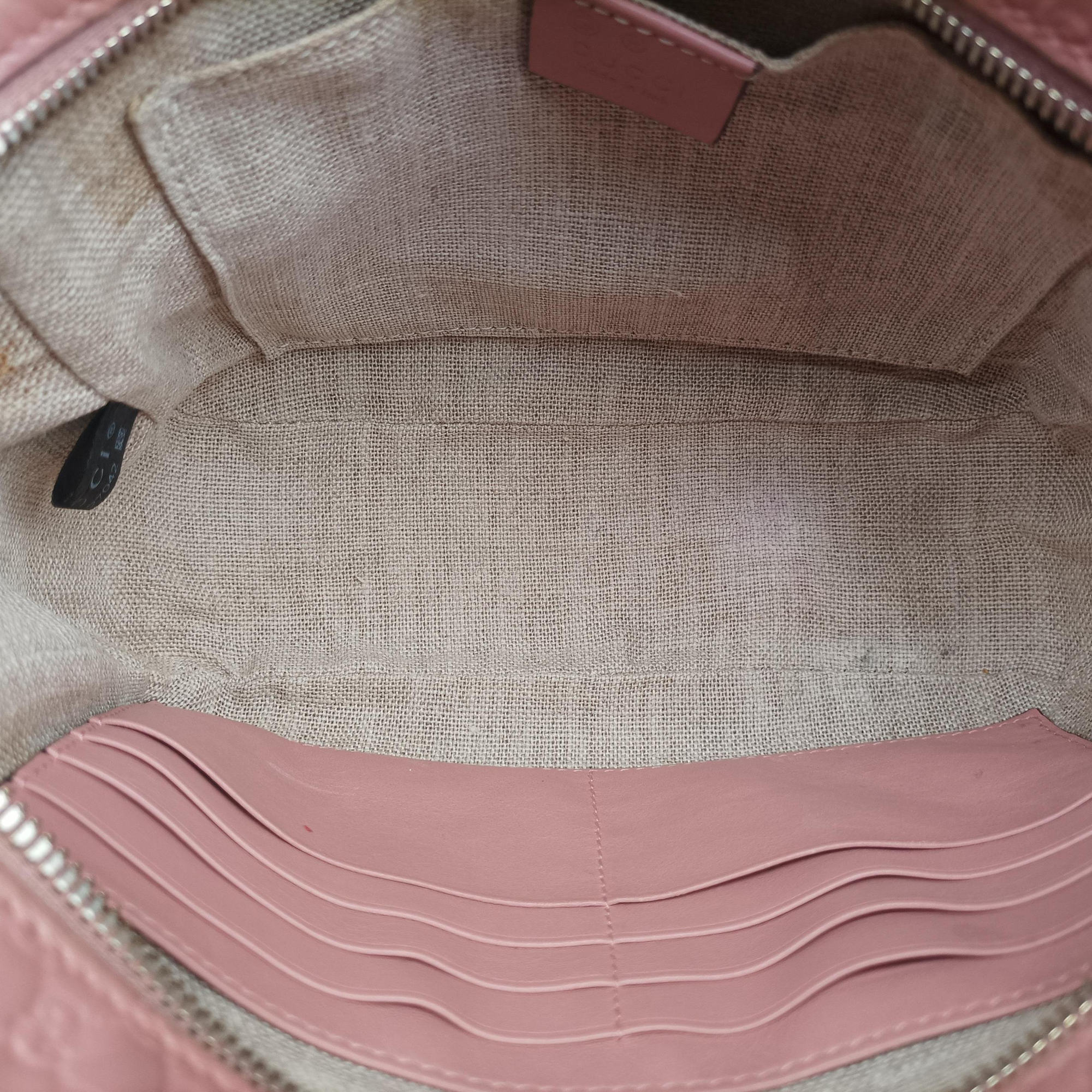 Pre-owned Gucci Bree Microguccissima Pink Leather 449413 shoulderbag | stylenewstar