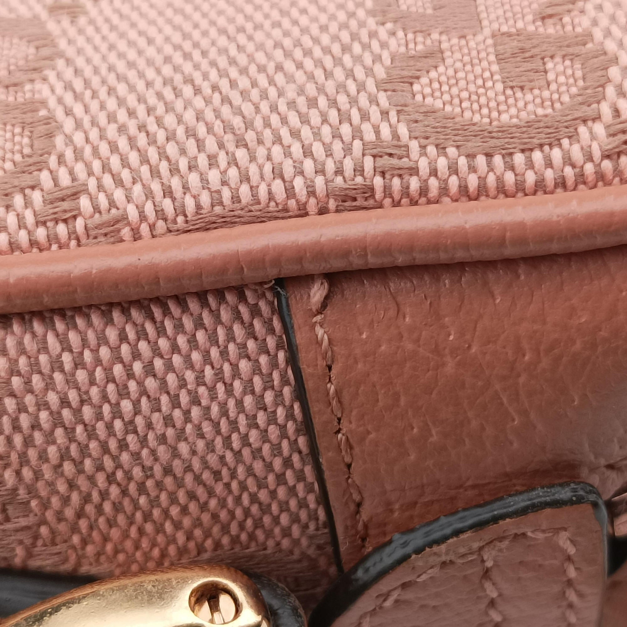 Pre-owned Gucci OPHIDIA Pink canvas×leather 574493 shoulderbag | stylenewstar