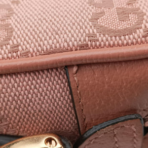 Pre-owned Gucci OPHIDIA Pink canvas×leather 574493 shoulderbag | stylenewstar