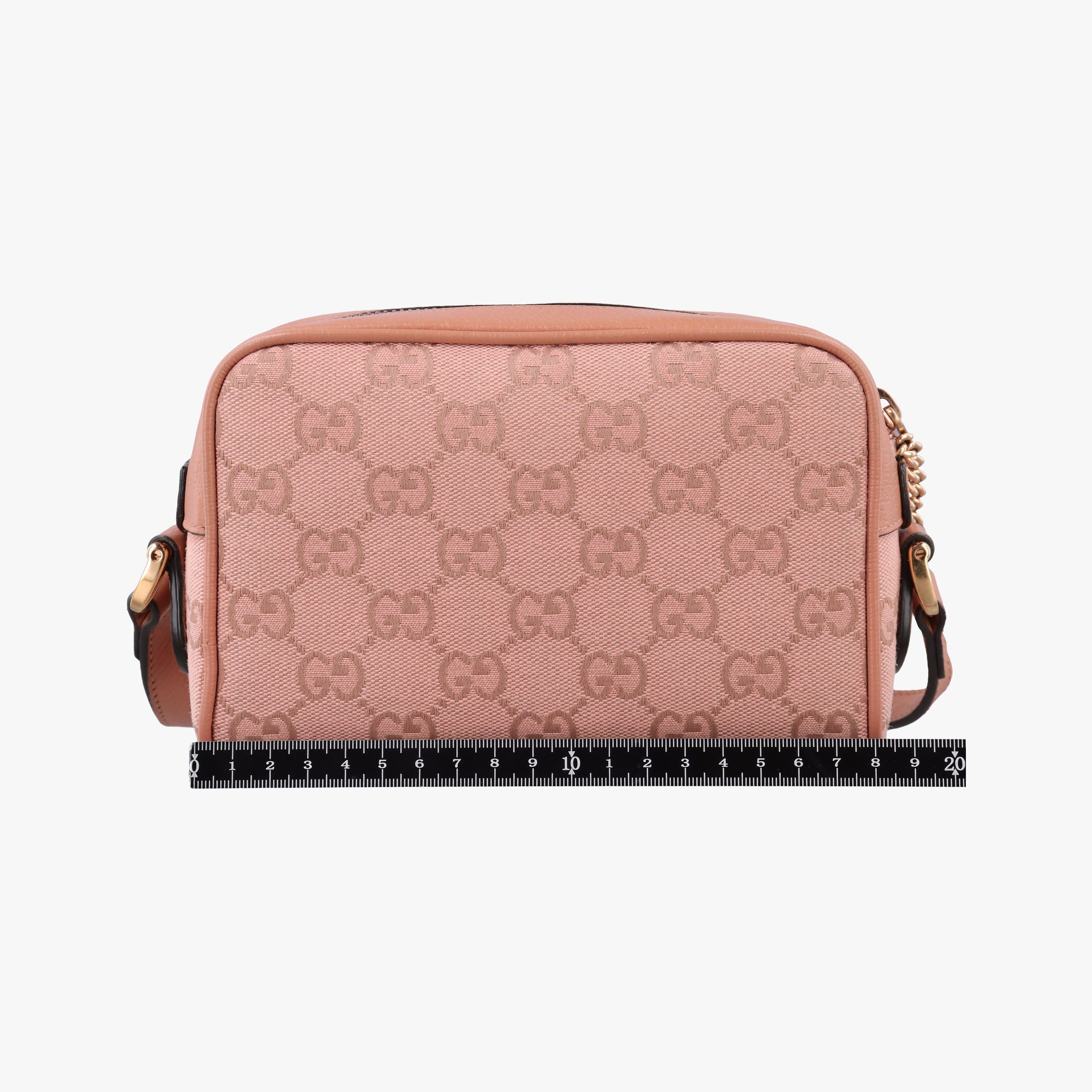 Pre-owned Gucci OPHIDIA Pink canvas×leather 574493 shoulderbag | stylenewstar