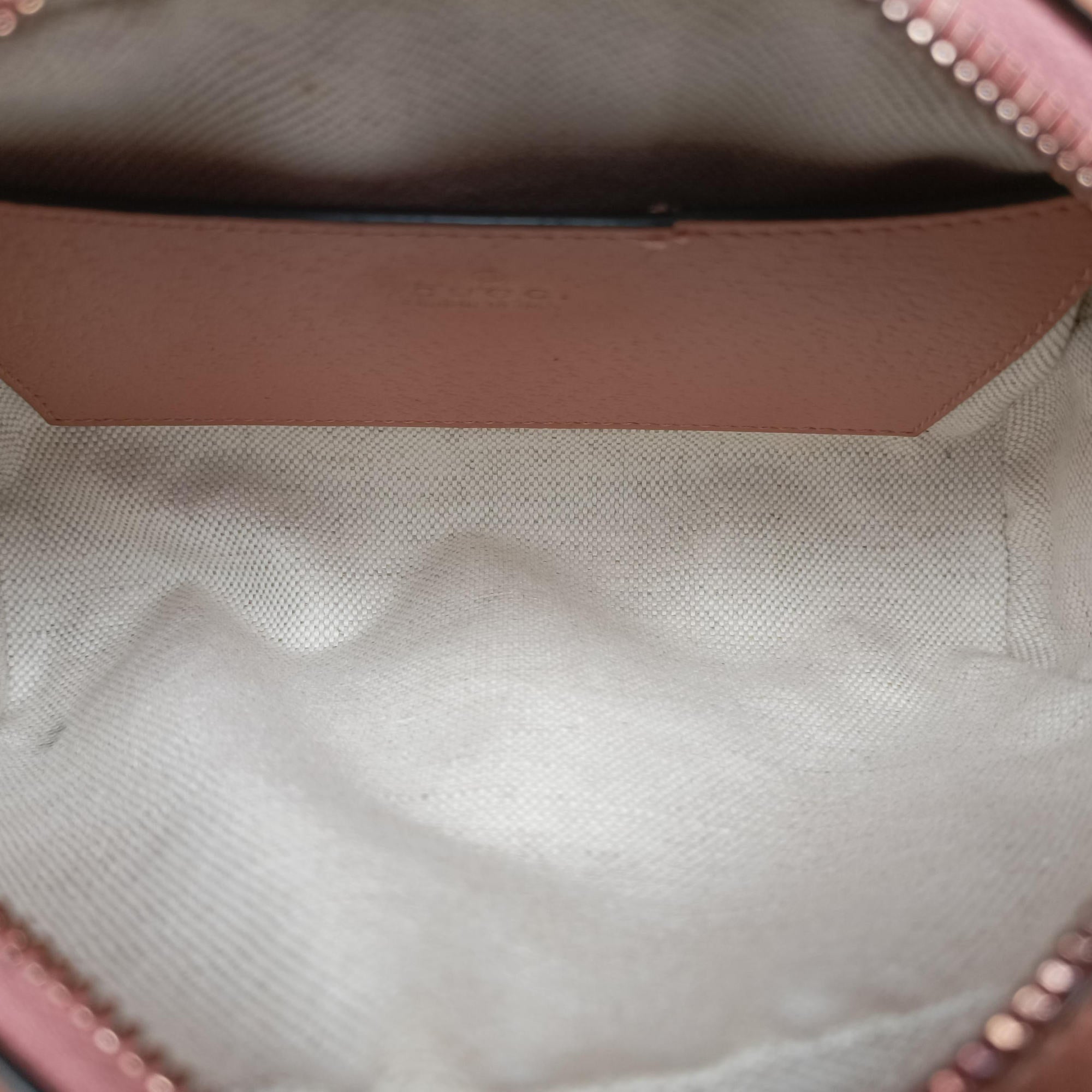 Pre-owned Gucci OPHIDIA Pink canvas×leather 574493 shoulderbag | stylenewstar