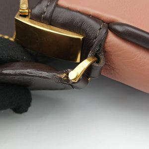 Pre-owned Louis Vuitton Collection Trapezio Pink×Brown leather M97086 shoulderbag | stylenewstar