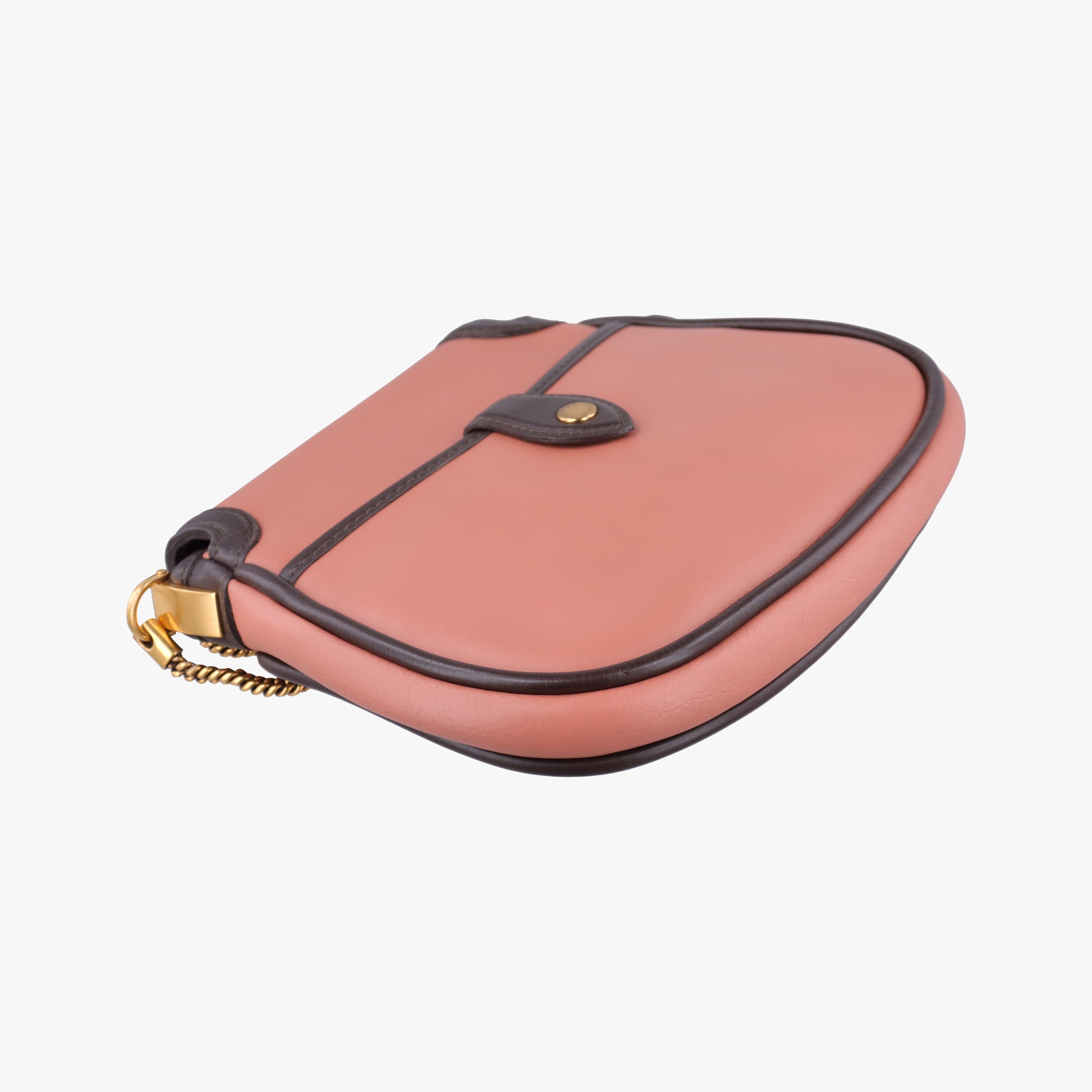 Pre-owned Louis Vuitton Collection Trapezio Pink×Brown leather M97086 shoulderbag | stylenewstar