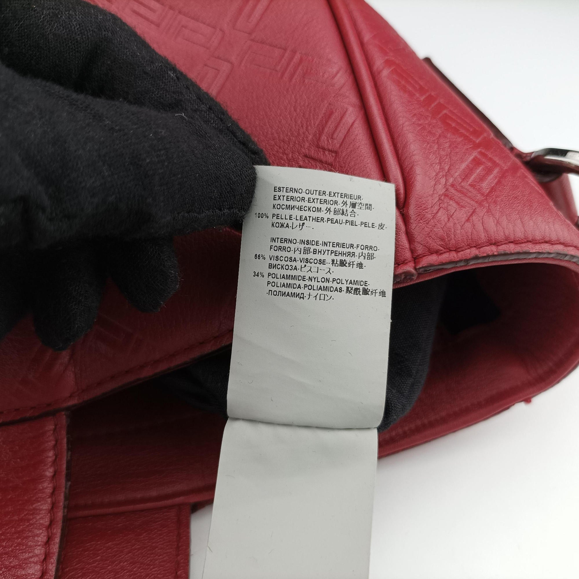 Pre-owned VERSACE Medusa Red Leather  handbag | stylenewstar