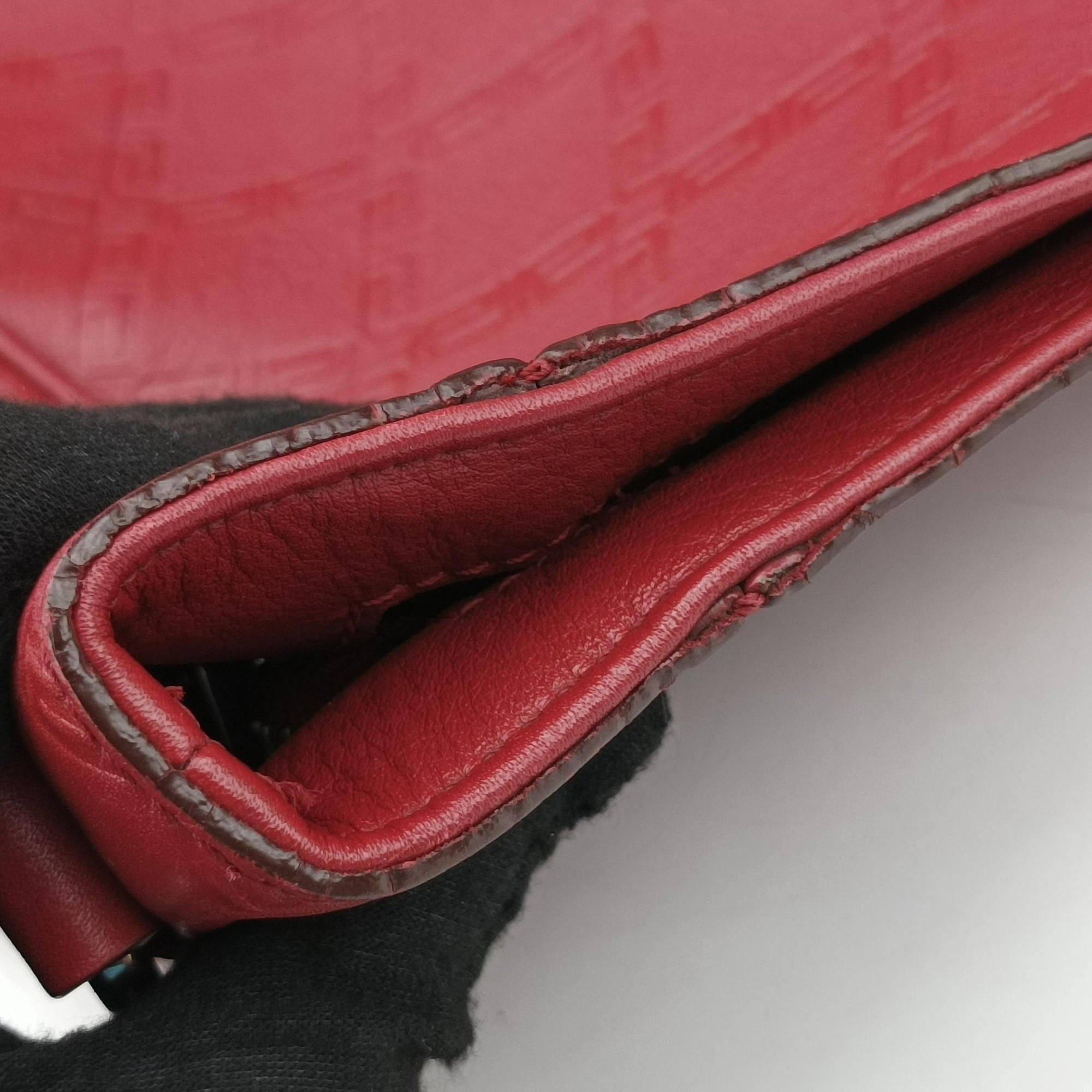 Pre-owned VERSACE Medusa Red Leather  handbag | stylenewstar
