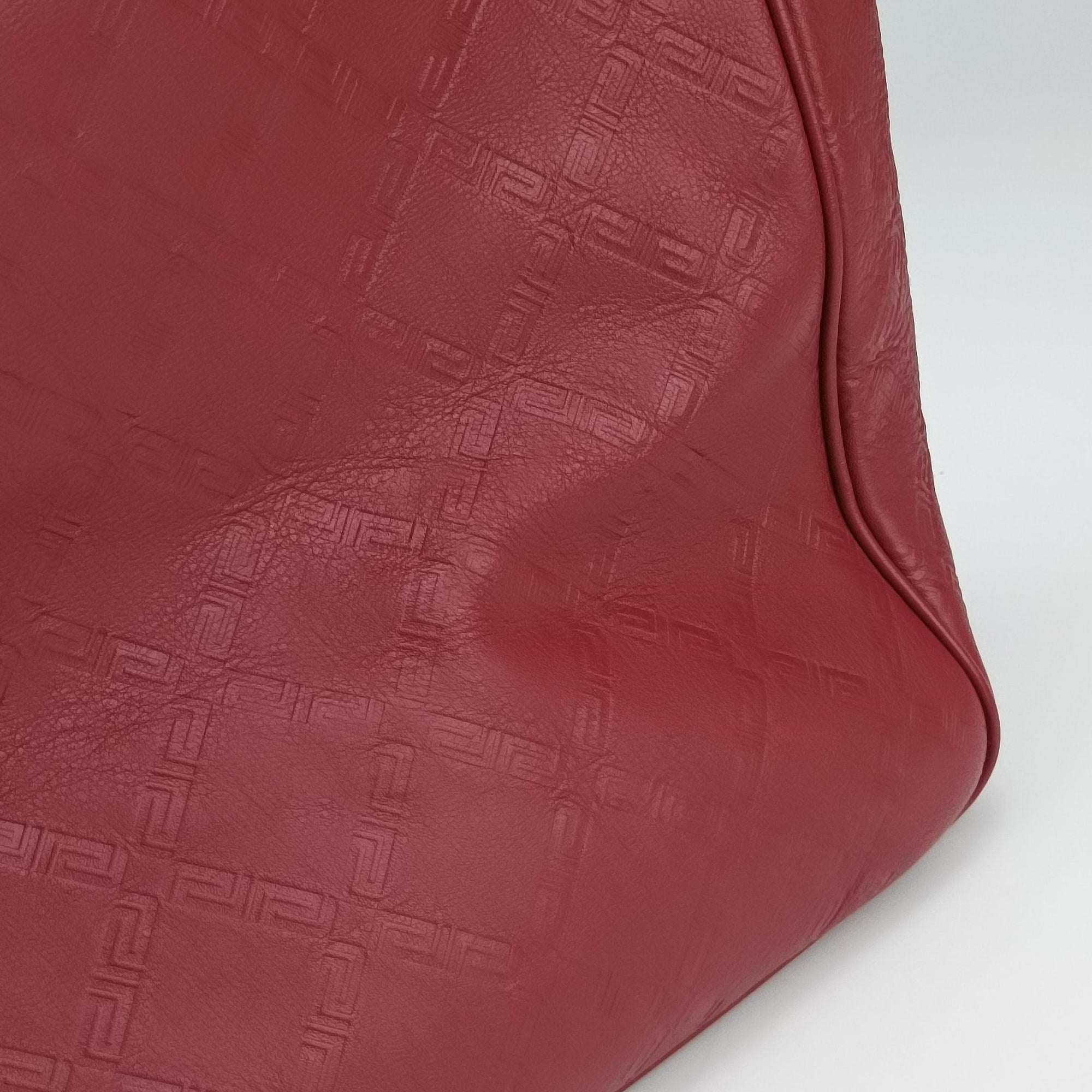 Pre-owned VERSACE Medusa Red Leather  handbag | stylenewstar