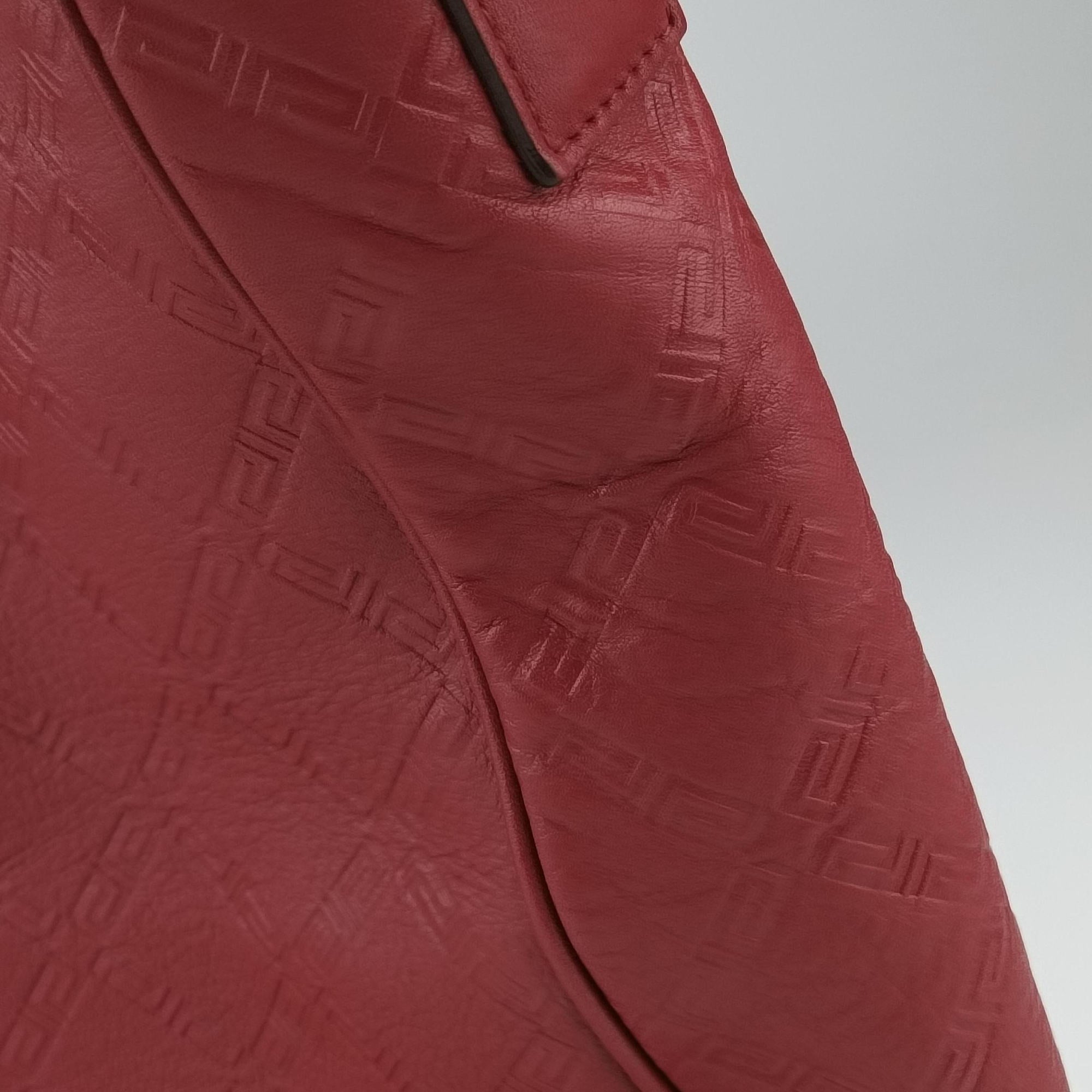 Pre-owned VERSACE Medusa Red Leather  handbag | stylenewstar