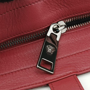 Pre-owned VERSACE Medusa Red Leather  handbag | stylenewstar