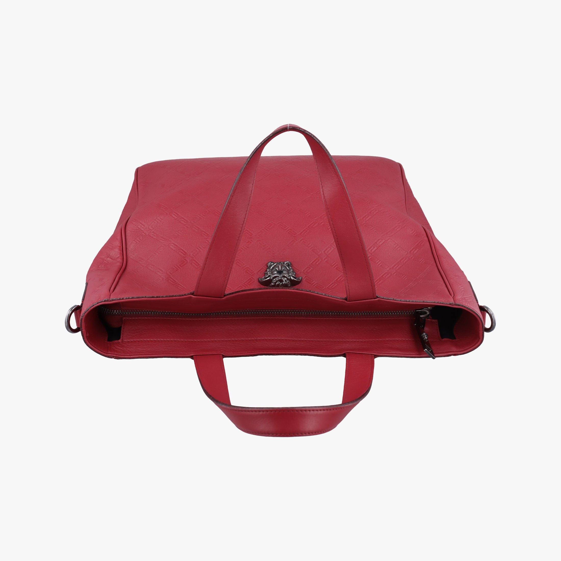 Pre-owned VERSACE Medusa Red Leather  handbag | stylenewstar