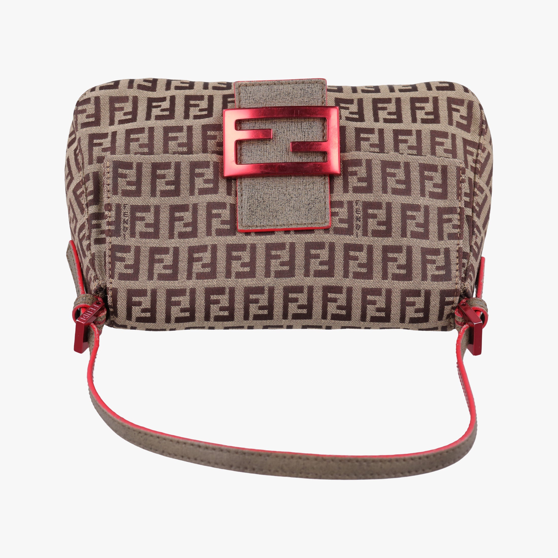 Pre-owned Fendi Baguette Camel Canvas 8BR180 handbag | stylenewstar