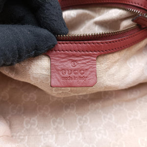 Pre-owned Gucci Soft Stirrup Burgundy Leather 296856 handbag | stylenewstar