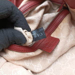 Pre-owned Gucci Soft Stirrup Burgundy Leather 296856 handbag | stylenewstar