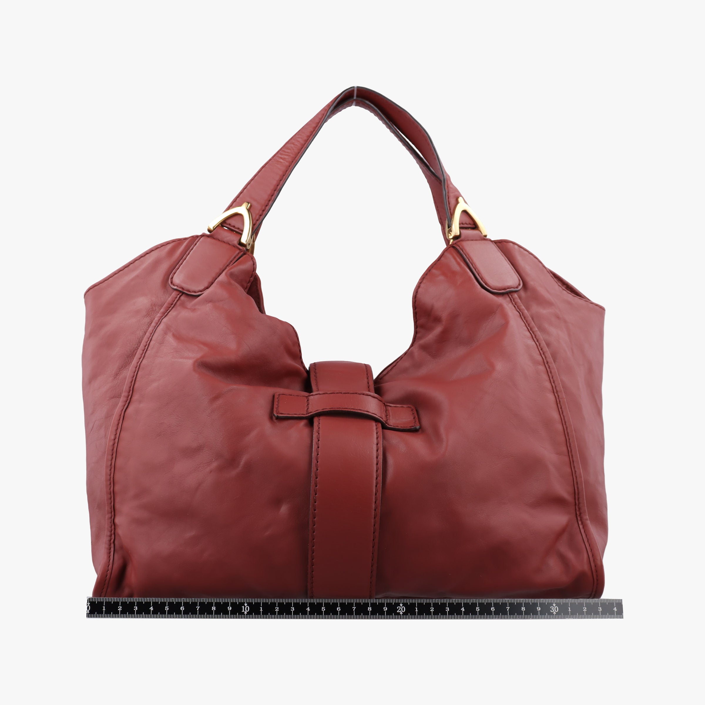 Pre-owned Gucci Soft Stirrup Burgundy Leather 296856 handbag | stylenewstar