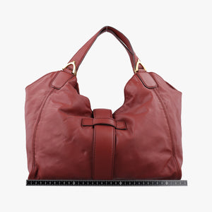 Pre-owned Gucci Soft Stirrup Burgundy Leather 296856 handbag | stylenewstar