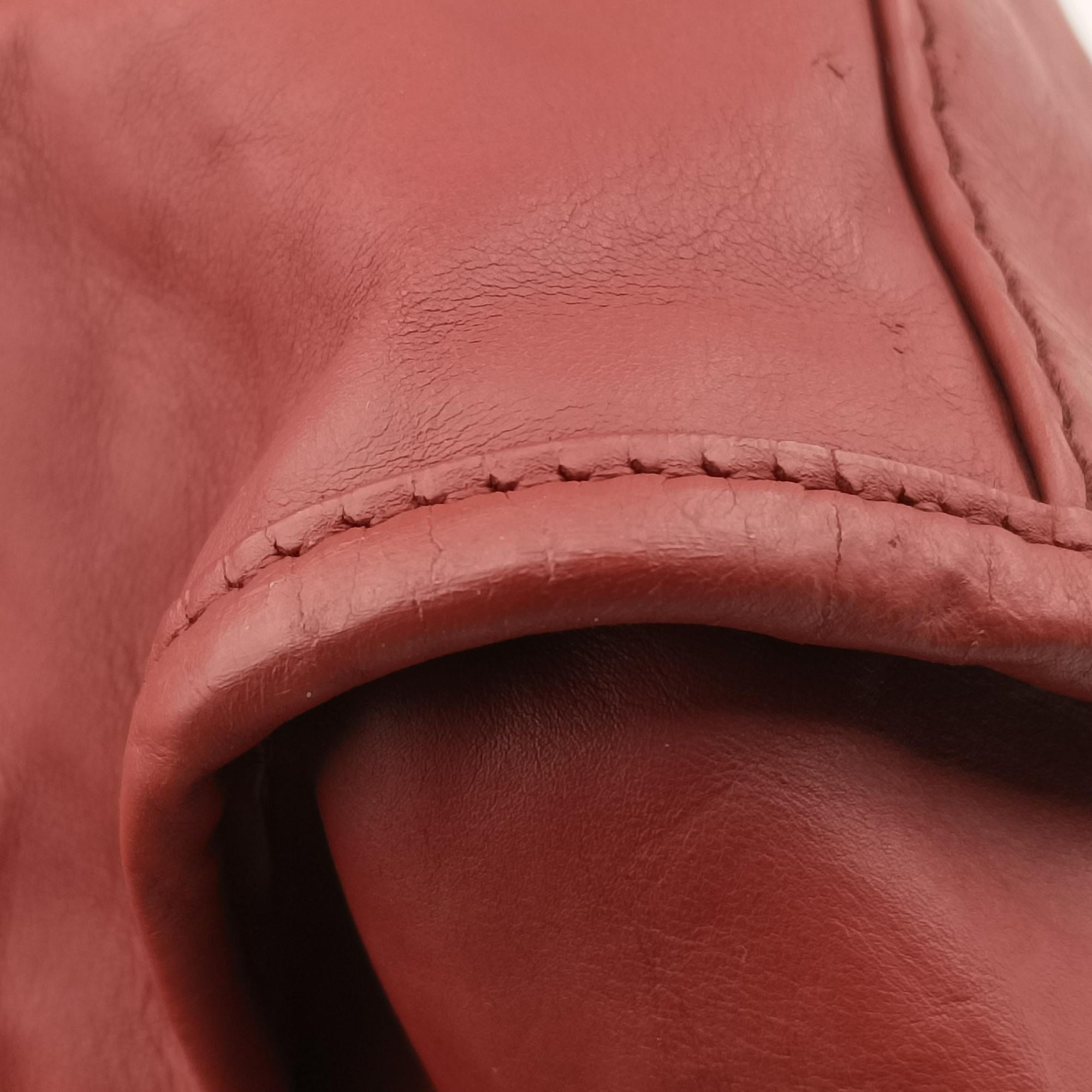 Pre-owned Gucci Soft Stirrup Burgundy Leather 296856 handbag | stylenewstar