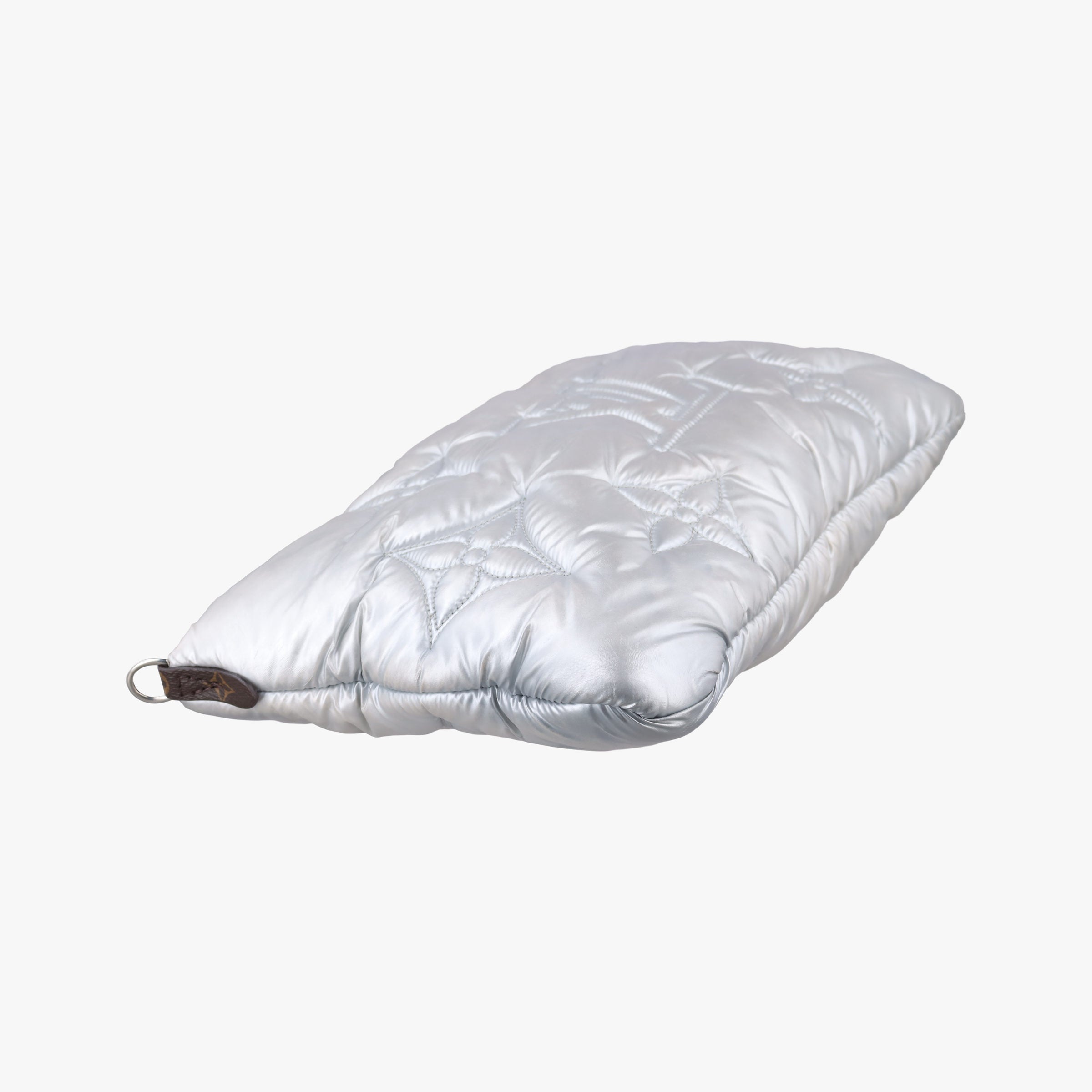 Pre-owned Louis Vuitton Maxi Multi Pochette Accessoires Silver Recycled metallic nylon M21057 shoulderbag | stylenewstar