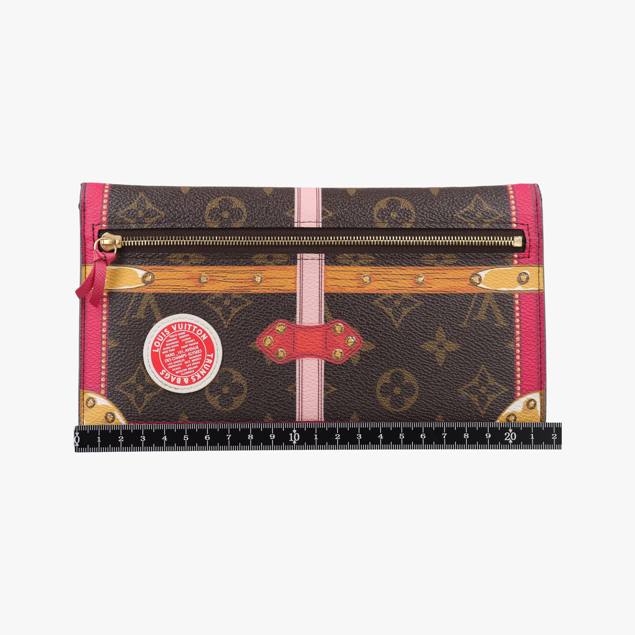 Pre-owned Louis Vuitton Pochette Weekend brown×Fuchsia Pink Monogram Canvas M62456 shoulderbag | stylenewstar