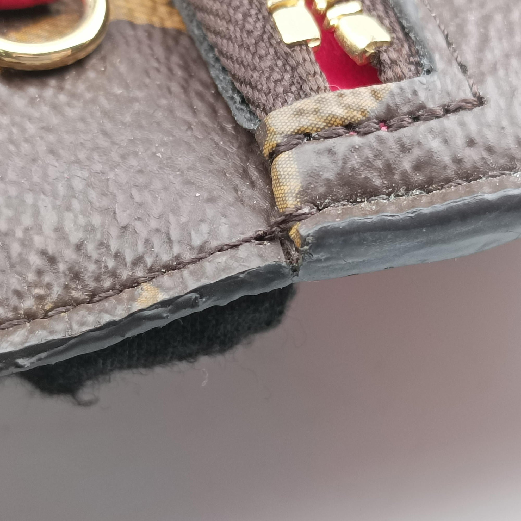 Pre-owned Louis Vuitton Pochette Weekend brown×Fuchsia Pink Monogram Canvas M62456 shoulderbag | stylenewstar
