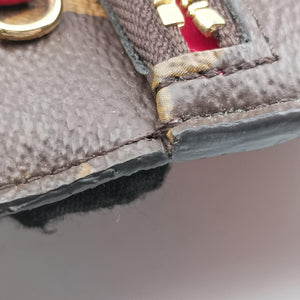 Pre-owned Louis Vuitton Pochette Weekend brown×Fuchsia Pink Monogram Canvas M62456 shoulderbag | stylenewstar