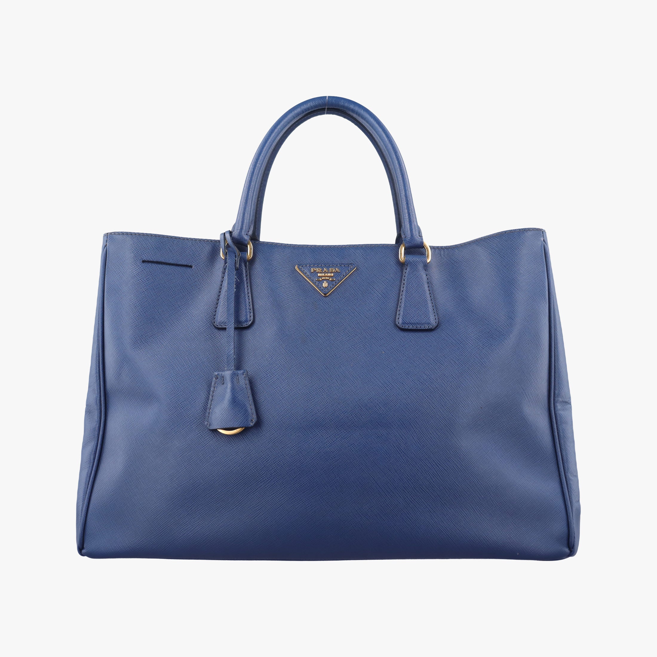 Pre-owned Prada Galleria Blue SAFFIANO Leather BN2274 handbag | stylenewstar