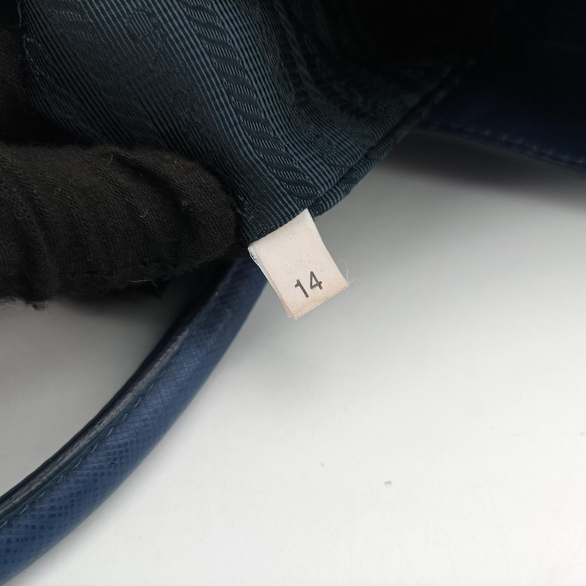 Pre-owned Prada Galleria Blue SAFFIANO Leather BN2274 handbag | stylenewstar