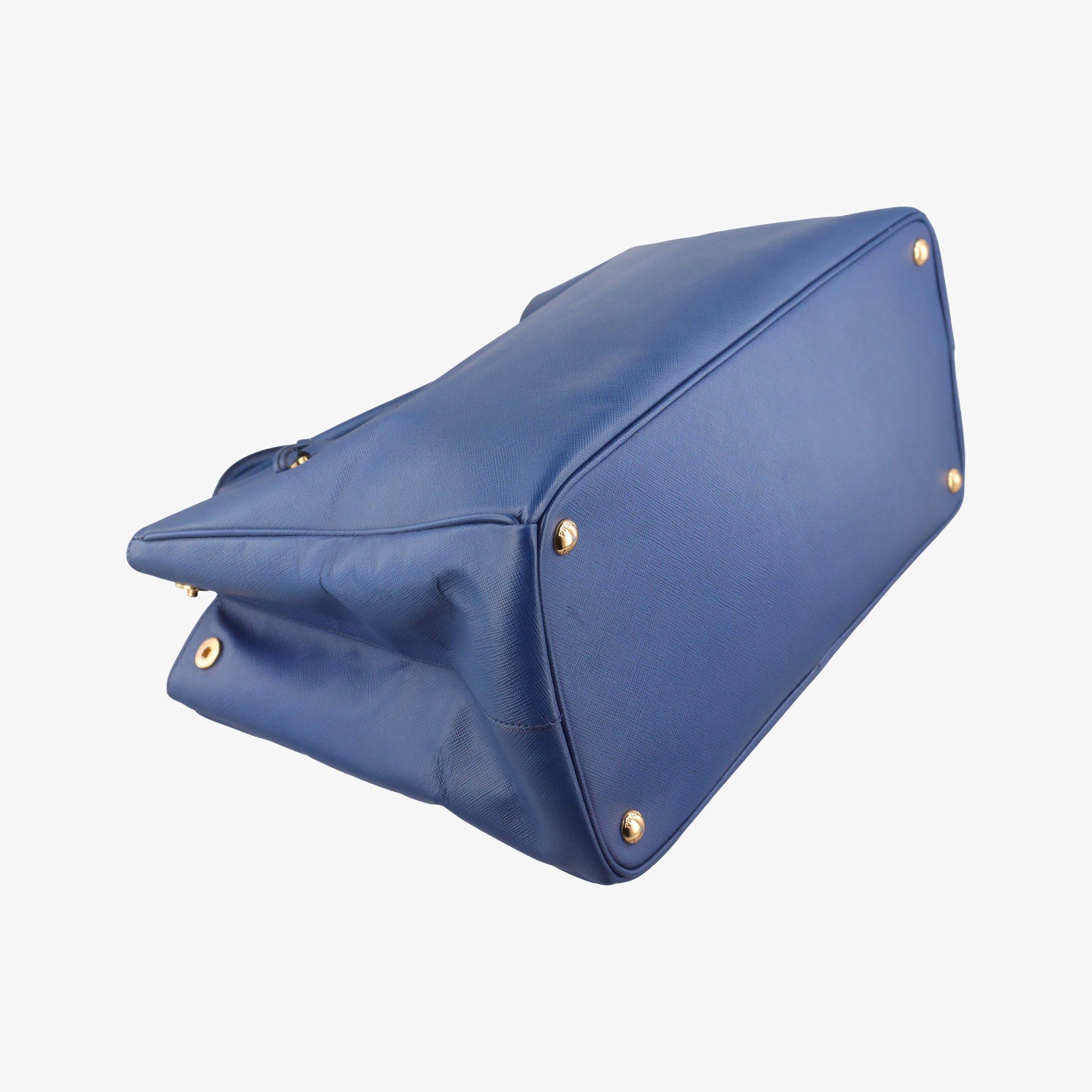 Pre-owned Prada Galleria Blue SAFFIANO Leather BN2274 handbag | stylenewstar