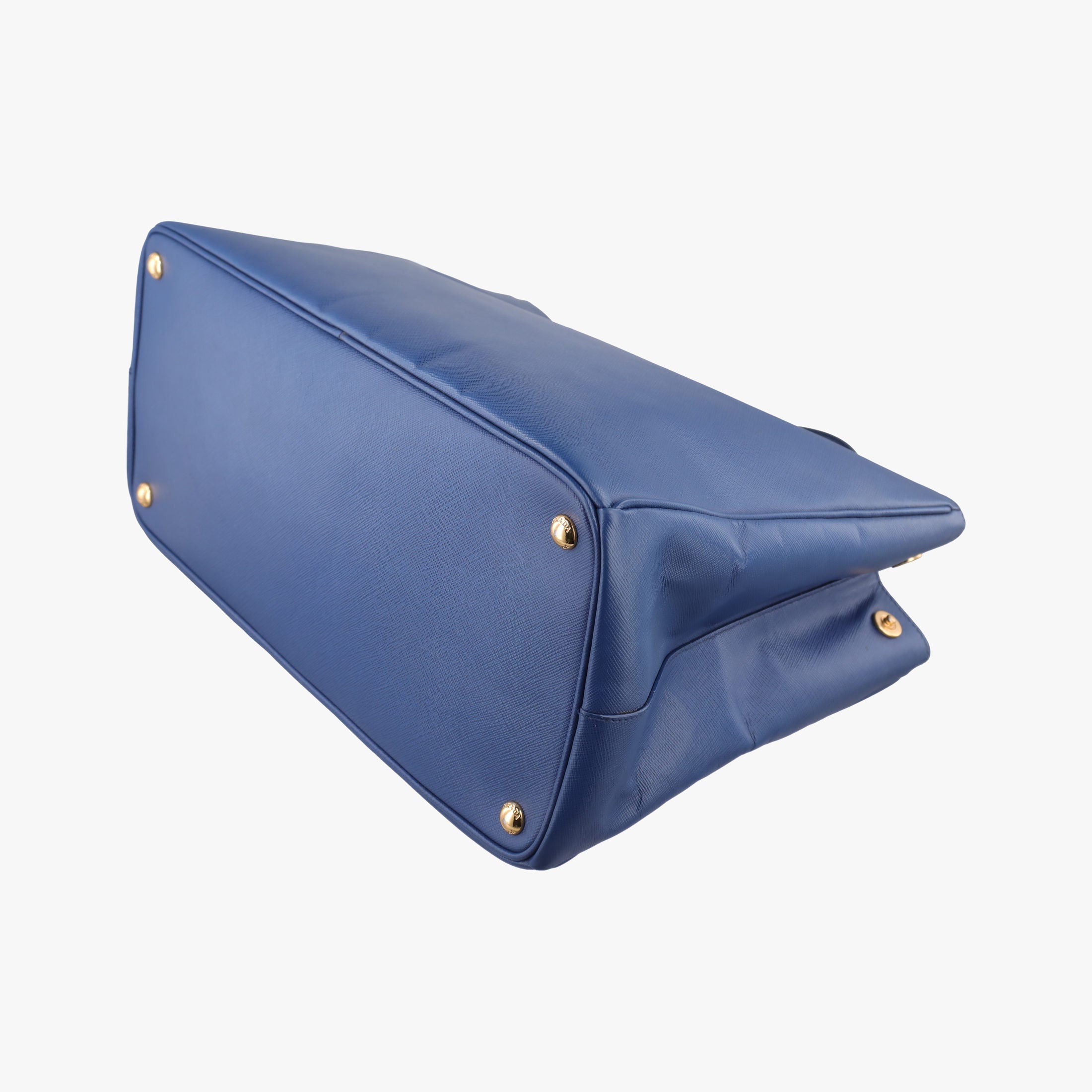 Pre-owned Prada Galleria Blue SAFFIANO Leather BN2274 handbag | stylenewstar