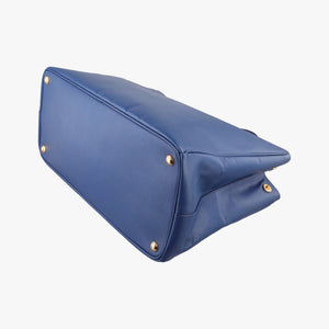 Pre-owned Prada Galleria Blue SAFFIANO Leather BN2274 handbag | stylenewstar