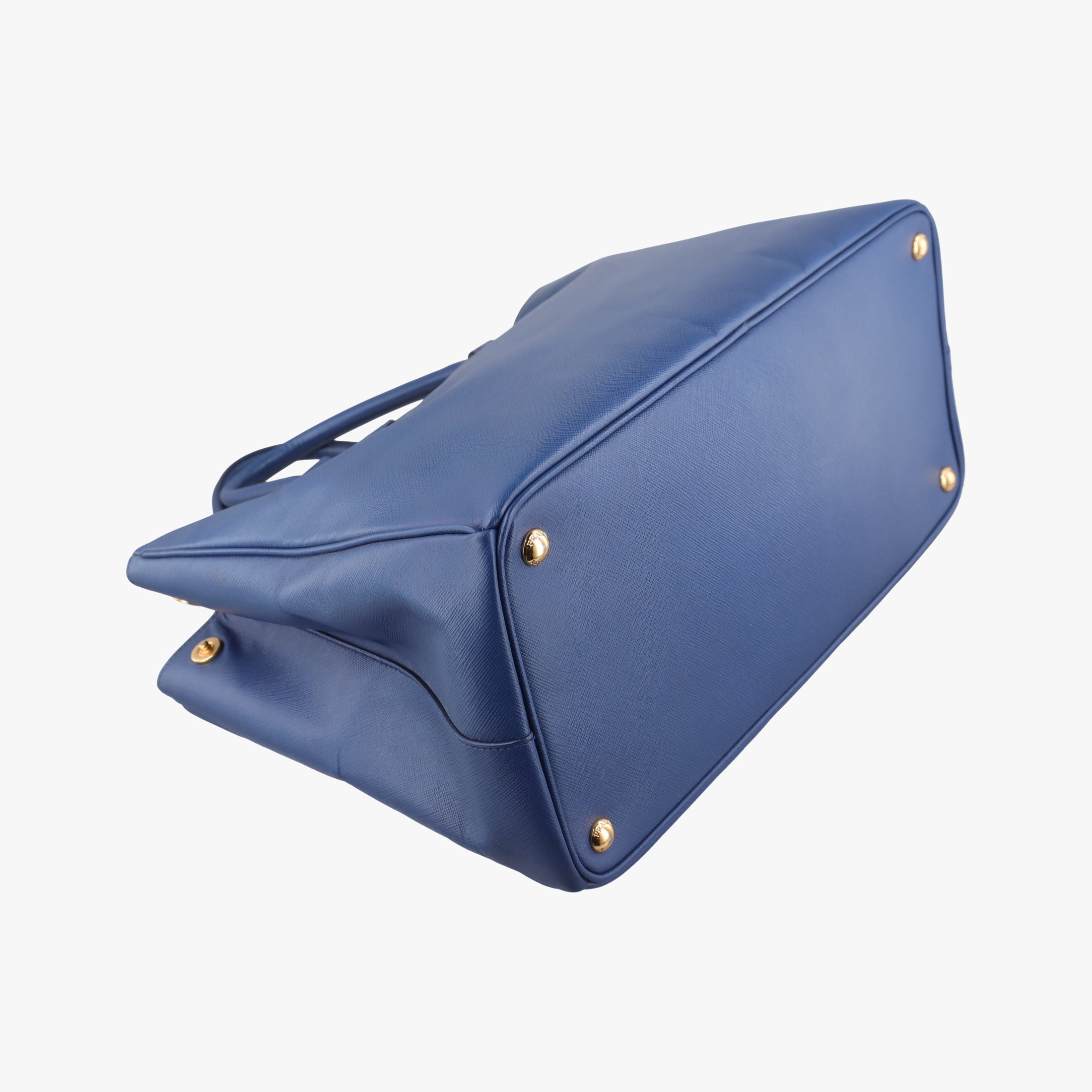 Pre-owned Prada Galleria Blue SAFFIANO Leather BN2274 handbag | stylenewstar