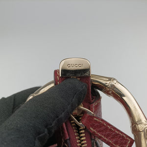 Vintage Gucci Bamboo Ring Hobo Bordeaux Leather 211519 handbag | stylenewstar