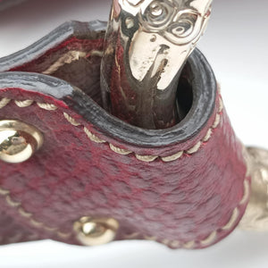 Vintage Gucci Bamboo Ring Hobo Bordeaux Leather 211519 handbag | stylenewstar