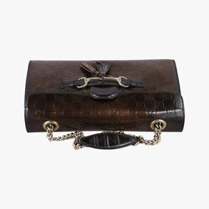 Pre-owned Gucci Emily Golden Patent 295402 shoulderbag | stylenewstar