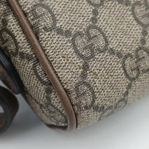 Pre-owned Gucci OPHIDIA Beige x Brown PVC coated canvas×leather 517350 shoulderbag | stylenewstar