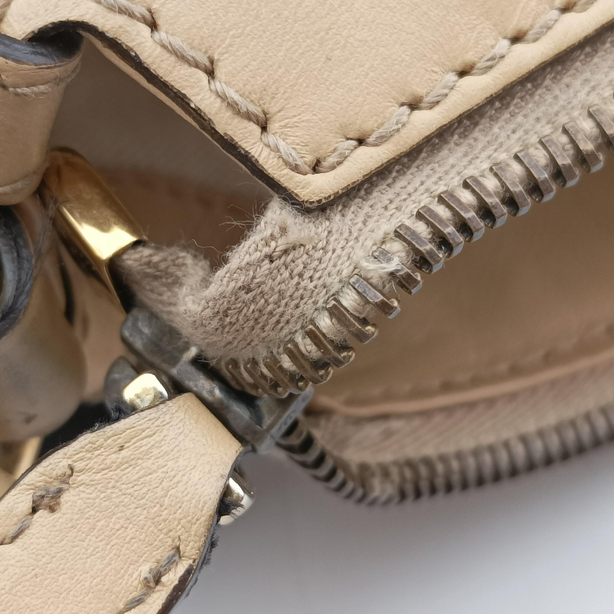 Pre-owned Gucci Guccissima Beige x Brown canvas×Leather 282298 handbag | stylenewstar