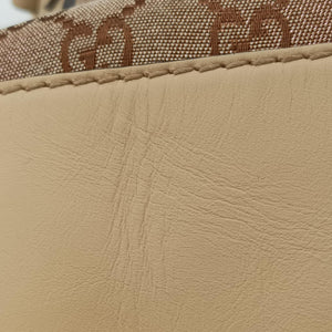 Pre-owned Gucci Guccissima Beige x Brown canvas×Leather 282298 handbag | stylenewstar