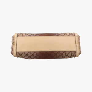 Pre-owned Gucci Guccissima Beige x Brown canvas×Leather 282298 handbag | stylenewstar