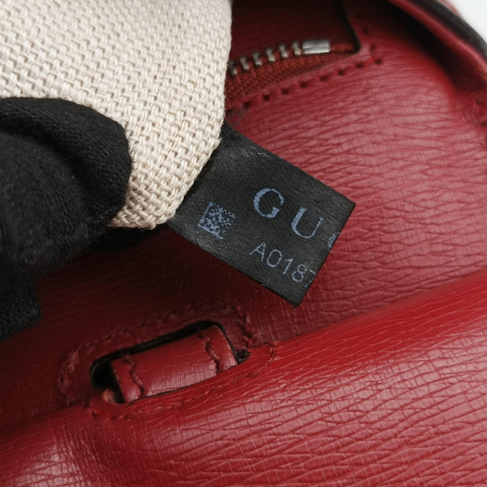 Pre-owned Gucci Bamboo Daily red×Multicolour Leather 370831 handbag | stylenewstar