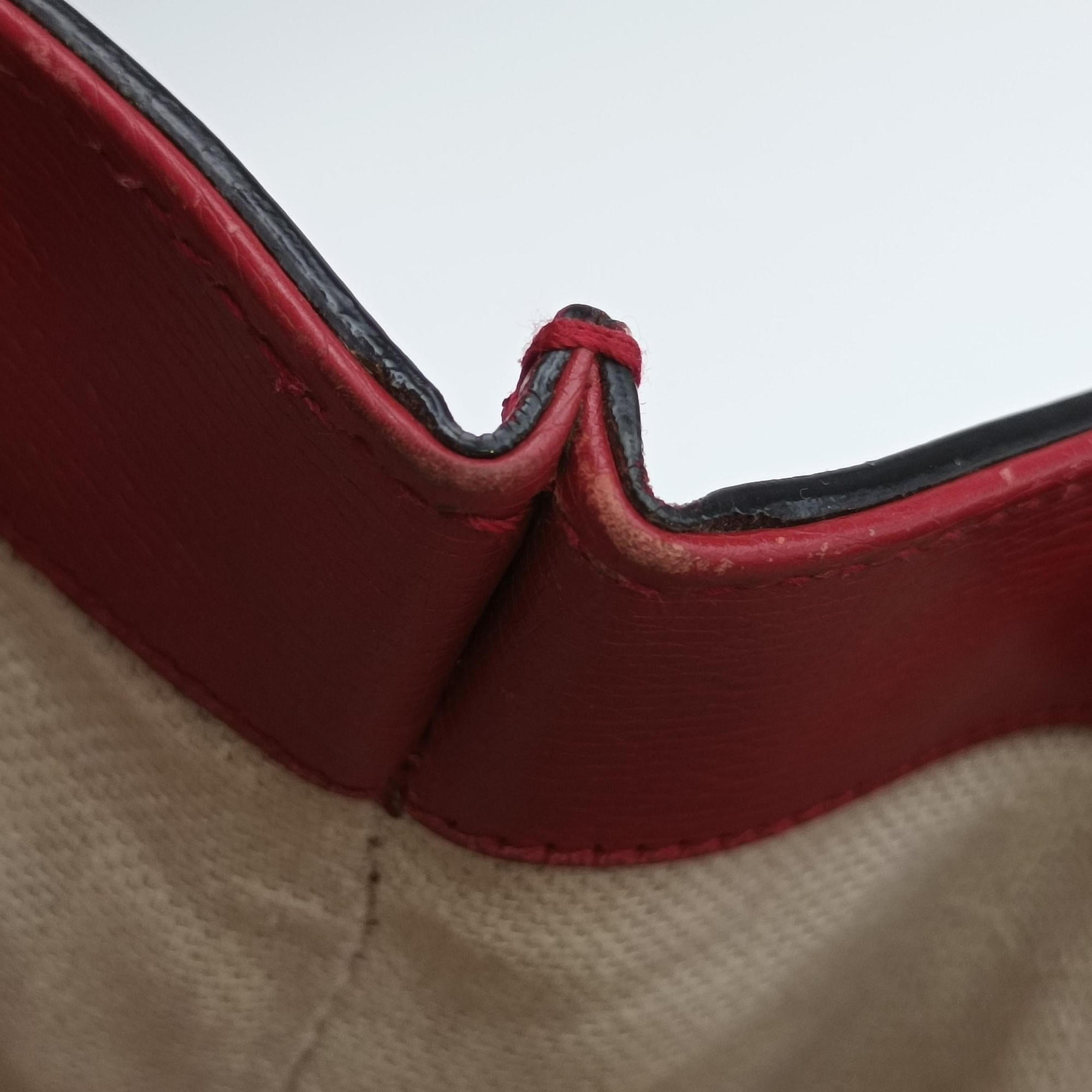 Pre-owned Gucci Bamboo Daily red×Multicolour Leather 370831 handbag | stylenewstar